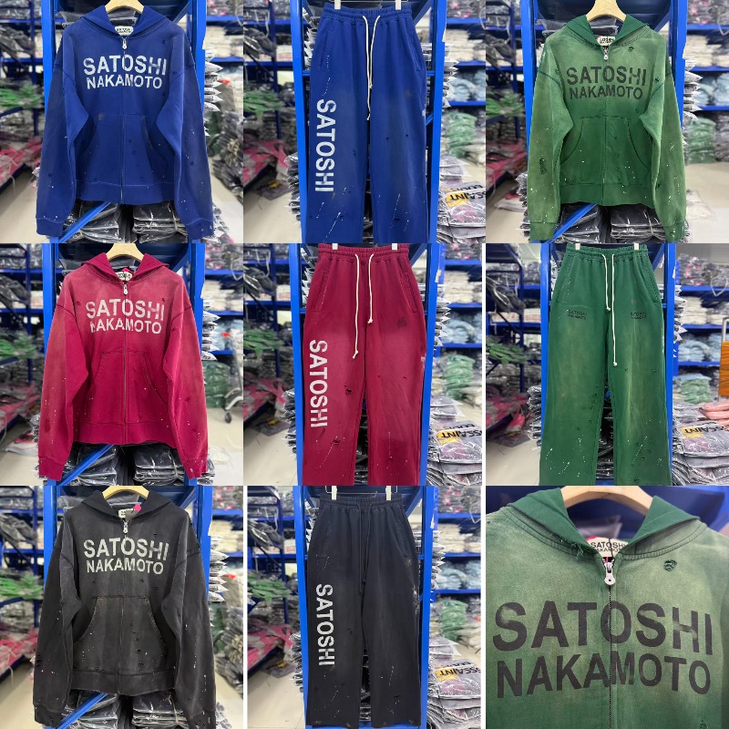 Vintage Zipper - เสื้อฮู้ดดี้สไตล์ฮิปฮอปแนวสตรีทเทรนด์ ซาโตชิ นาคาโมโตะ ชุดลำลองสำหรับฤดูใบไม้ร่วงและฤดูหนาว สไตล์อเมริกันเรโทรวินเทจ สำหรับผู้ชาย