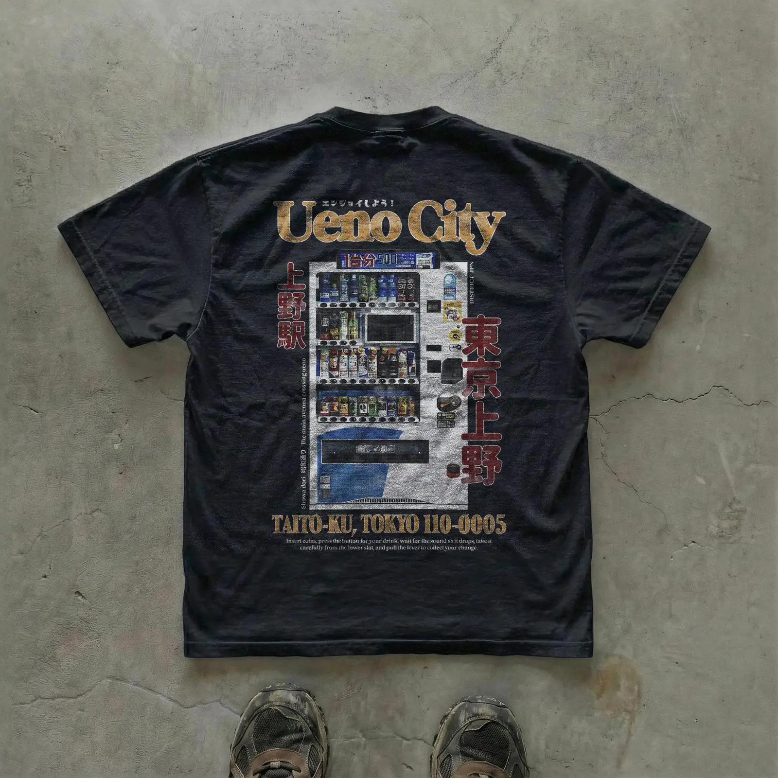 Vintage Fashion Tokyo - เสื้อยืด Ueno City Regular Fit Tokyo