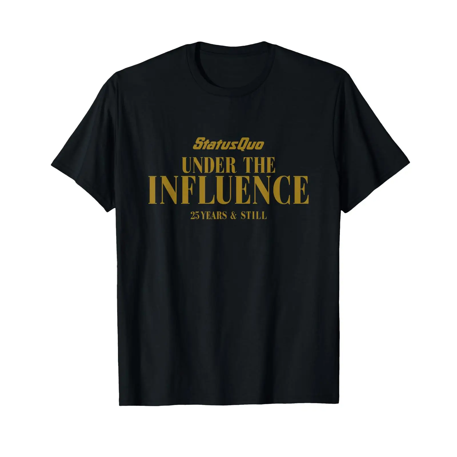 Vintage Fashion Influencers - เสื้อยืดสีดำ Status Quo Under The Influence
