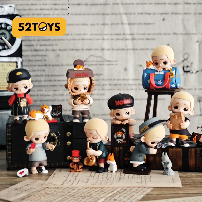Vintage Fashion Toys - 52toys Nook ซีรีส์ร้านวินเทจ กล่องสุ่มตุ๊กตาวัสดุไวนิลสุดแฟชั่น ของเล่นอนิเมะ ของตกแต่งโต๊ะ