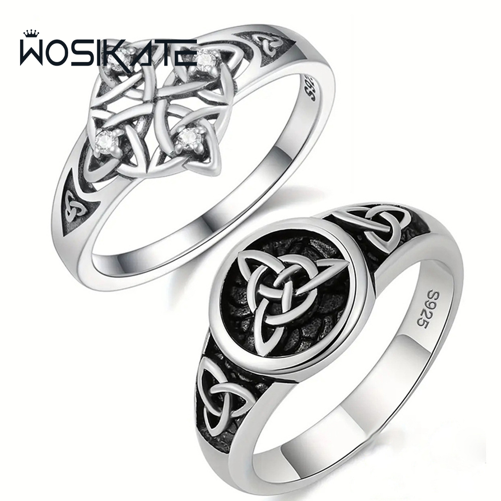 Z Vintage Fashion - WOSIKATE Vintage เงินไทย Celtic Knot แหวน