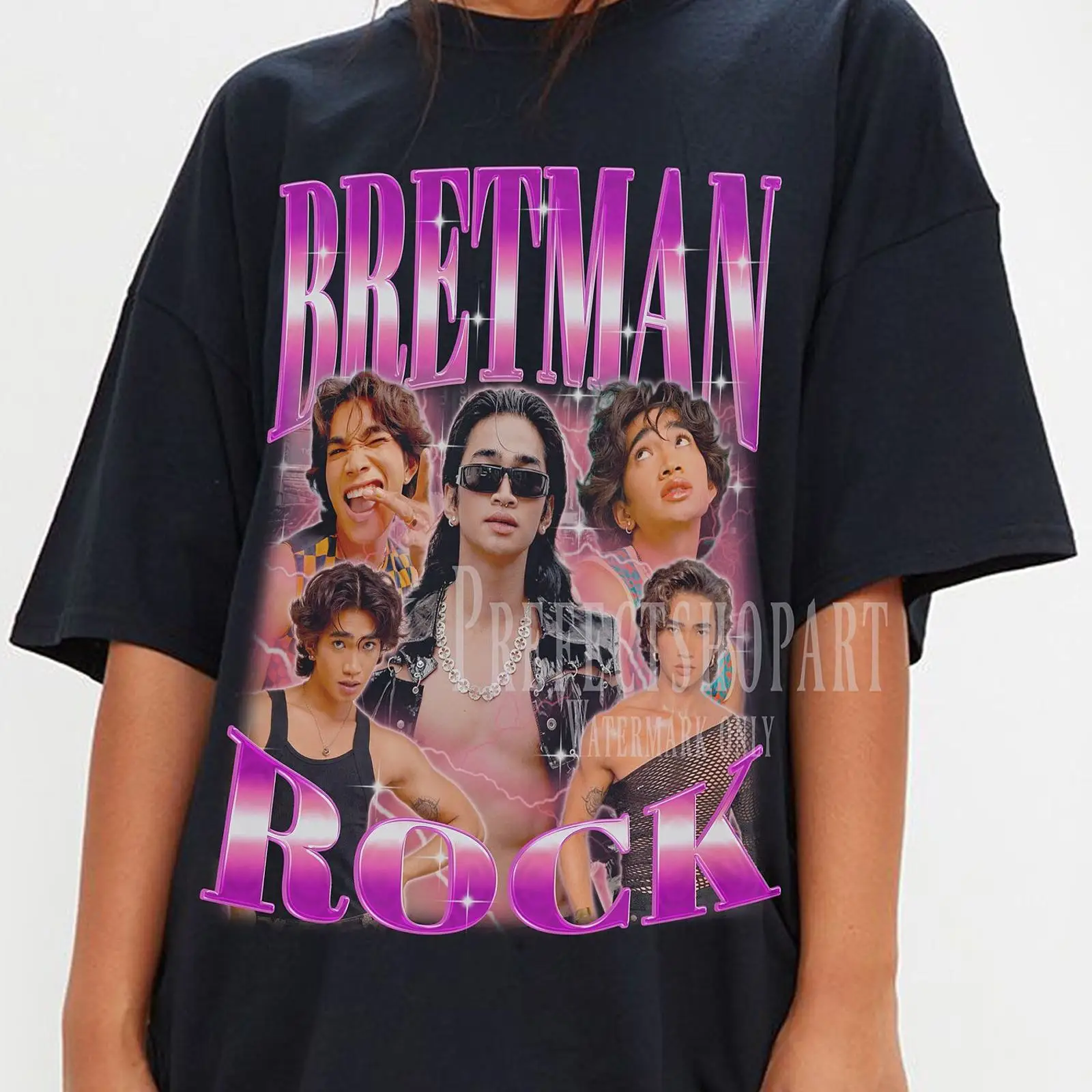 Vintage Fashion Influencers - เสื้อยืด Bretman Rock Retro สไตล์วินเทจ สำหรับแฟนคลับอินฟลูเอนเซอร์