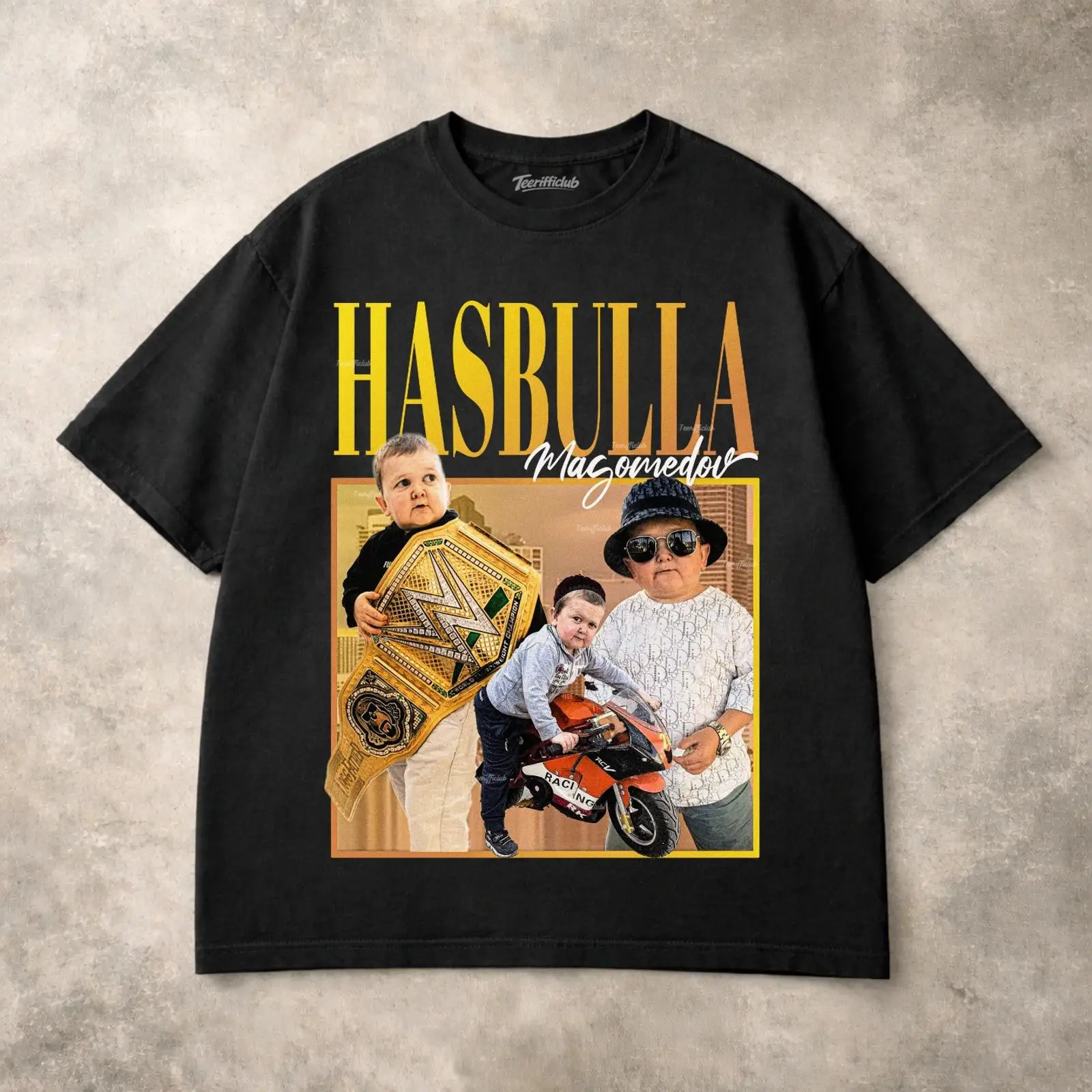 Vintage Fashion Influencers - เสื้อยืด Hasbulla ลายตลกๆ สไตล์มีม สำหรับอินฟลูเอนเซอร์ ดาราดัง
