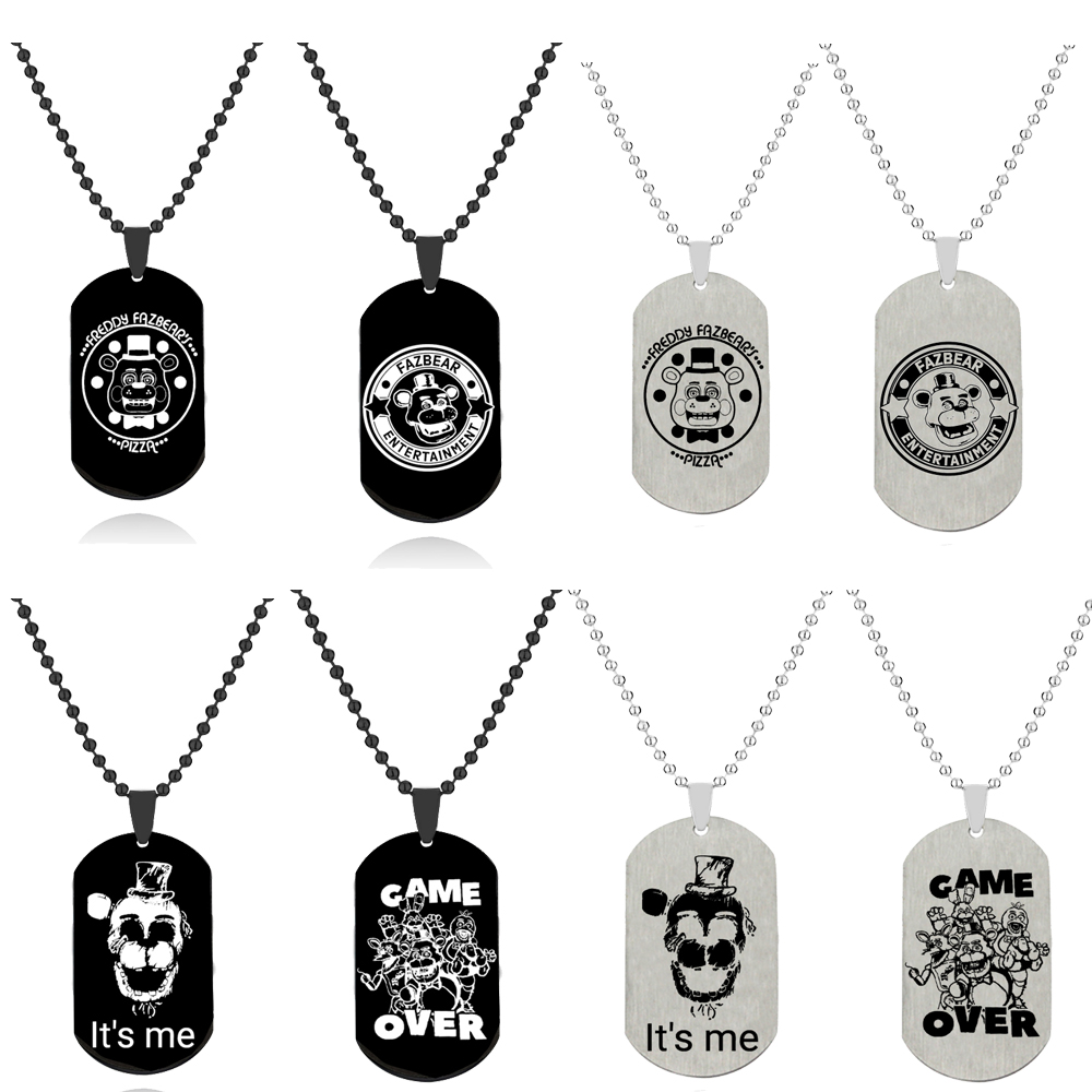 Vintage Fashion Labels - สร้อยคอจี้รูปสุนัขฟิกเกอร์ตัวการ์ตูนตุ๊กตา Stitch รูปเฟรดดี้ kalung Baja Tahan