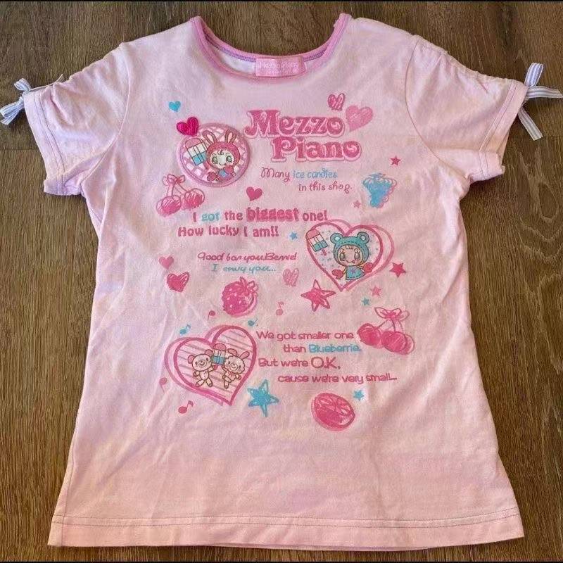 เสื้อยืดแขนสั้นสไตล์วินเทจน่าร - Vintage Fashion Women บทวิจารณ์และราคา