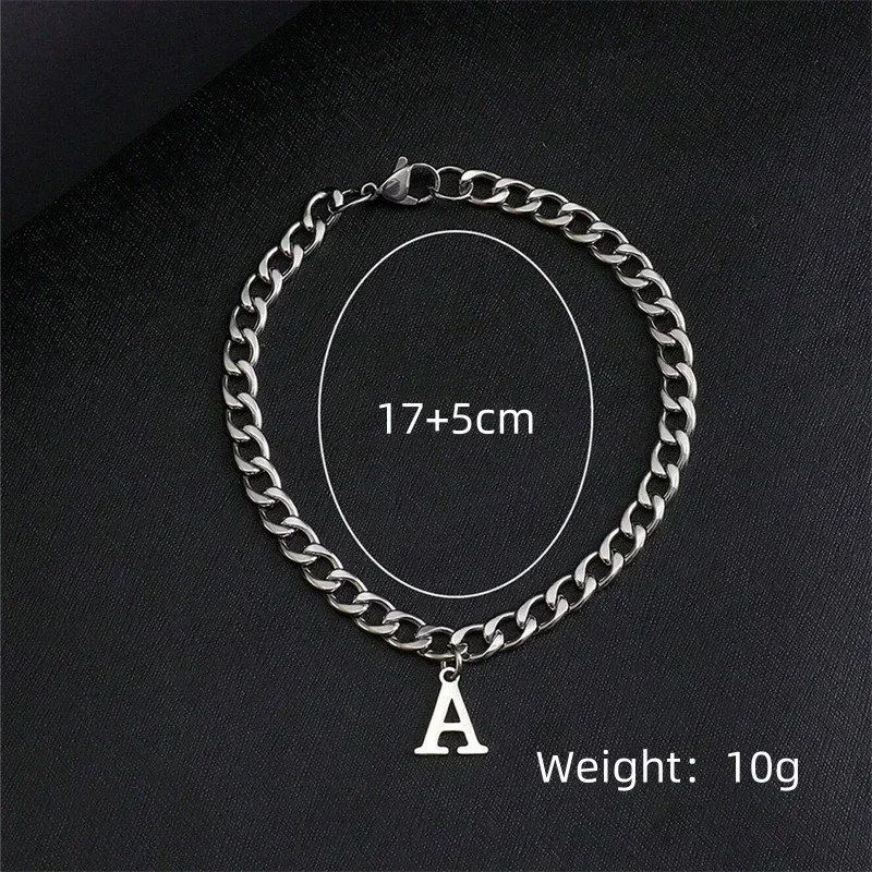 สีเงิน A-Z สร้อยข้อมือเริ่มต้น - Z Vintage Fashion บทวิจารณ์และราคา