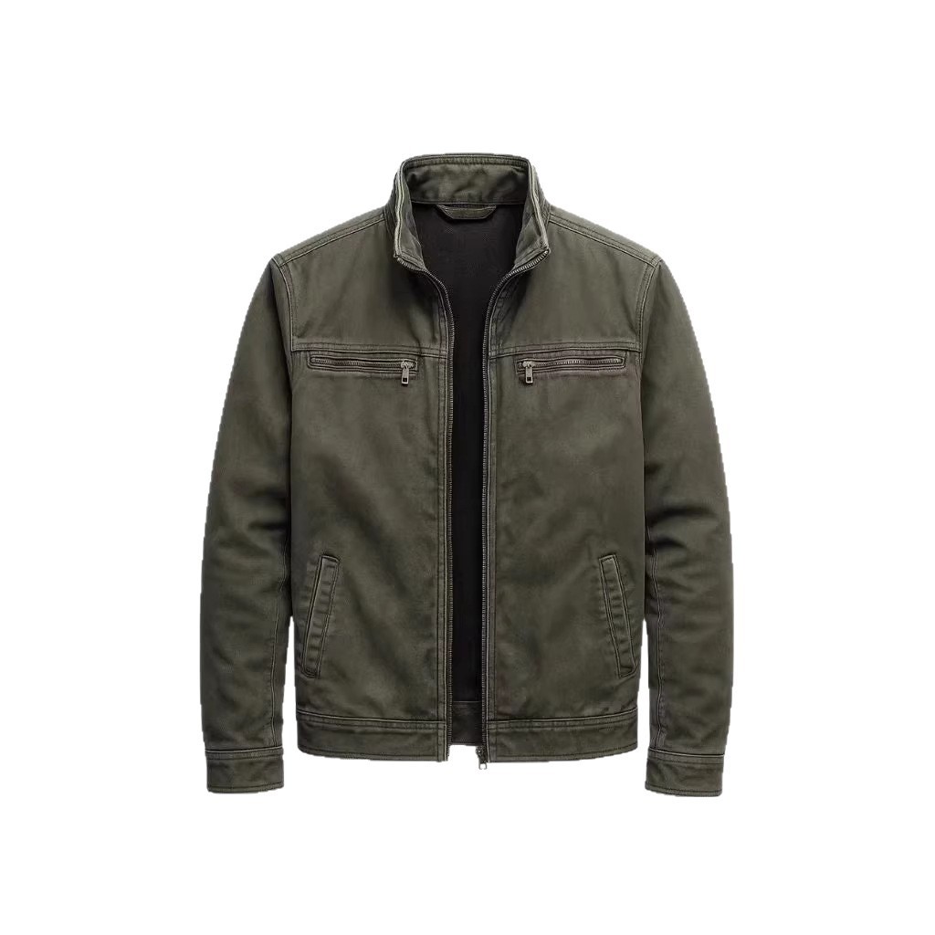 เสื้อแจ็คเก็ตผู้หญิงผ้าฝ้าย คอ - Vintage Zipper บทวิจารณ์และราคา