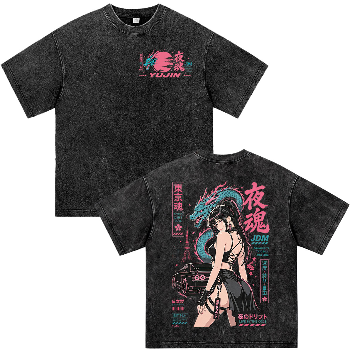 เสื้อยืดลายอนิเมะ Initial D Dr - Vintage Fashion Tokyo บทวิจารณ์และราคา