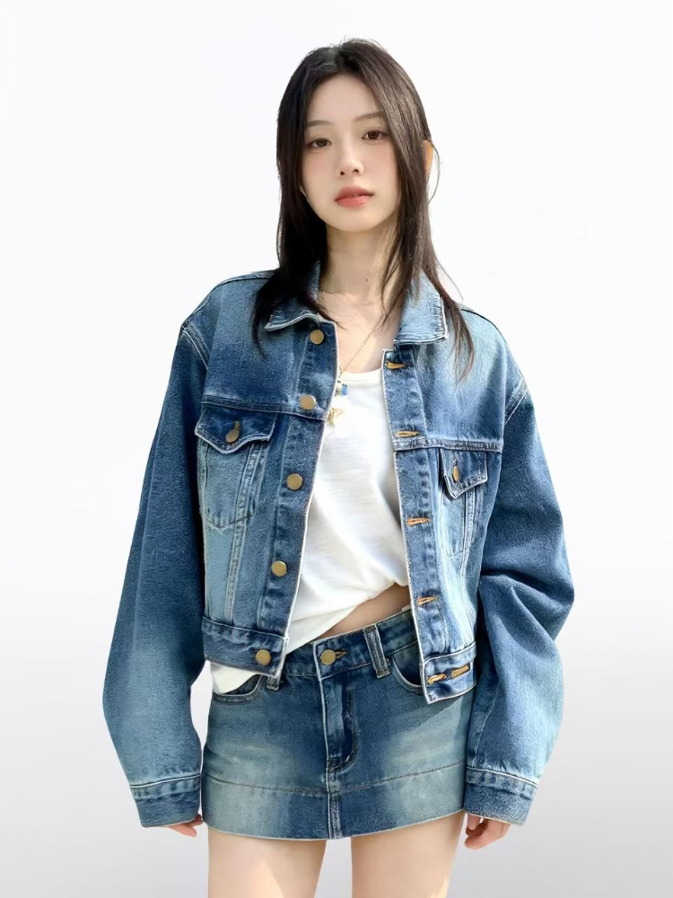 ชุดเดนิม 2 ชิ้นสไตล์วินเทจอเมร - Vintage Fashion Retro Outfit บทวิจารณ์และราคา