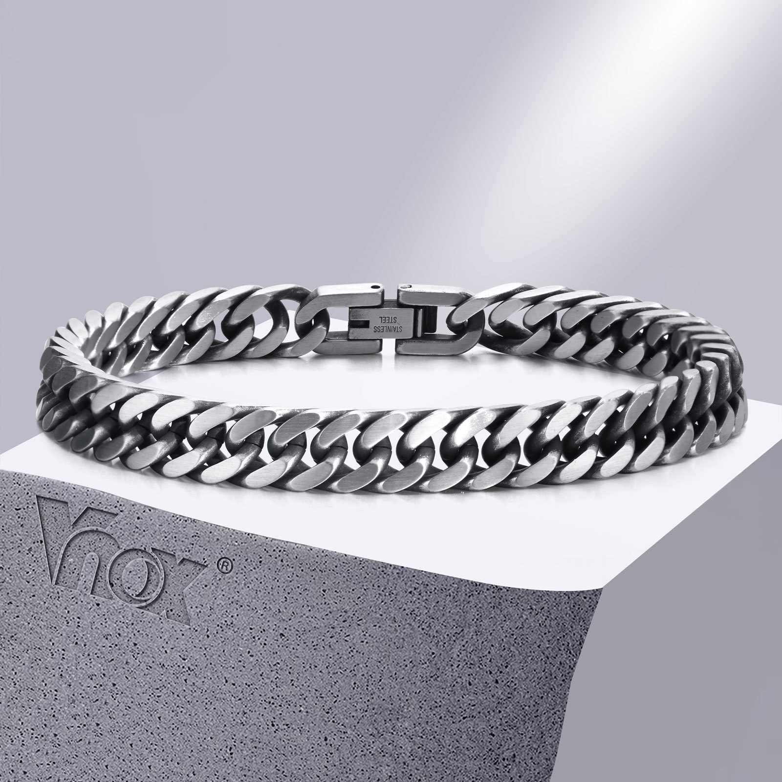 Vnox Chunky Retro Cuban CHAIN  - Vintage Fashion Retro Outfit บทวิจารณ์และราคา