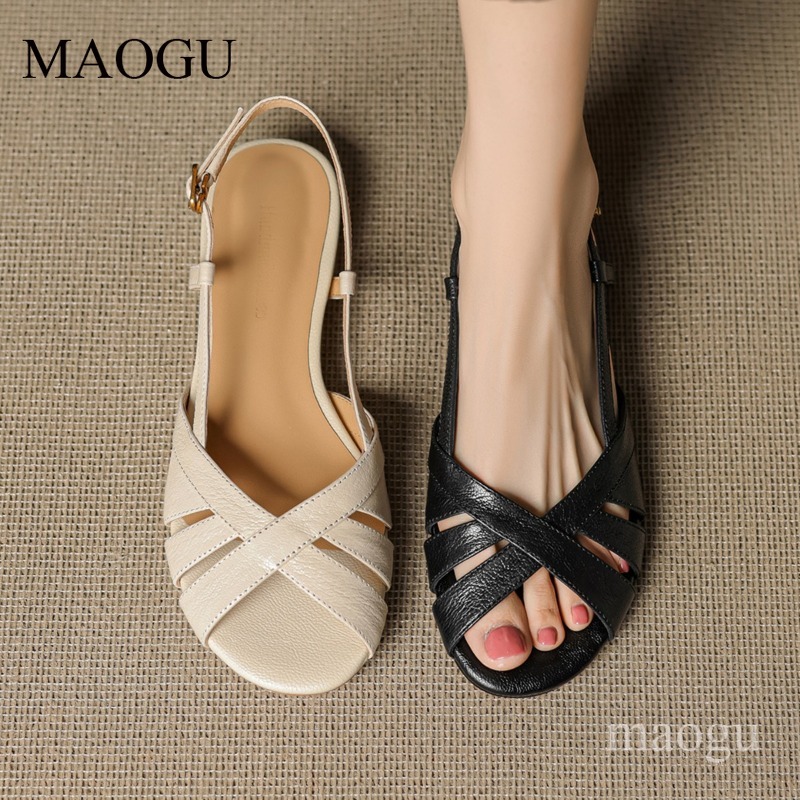 รองเท้าแตะสตรีแบบสวมเปิดส้น หั - Vintage Style Women Fashion บทวิจารณ์และราคา
