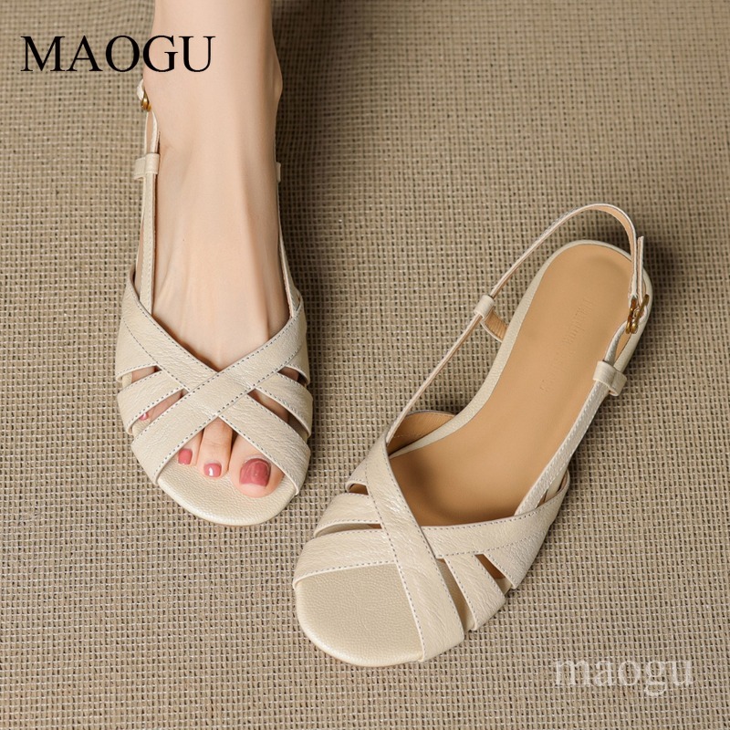 รองเท้าแตะสตรีแบบสวมเปิดส้น หั - Vintage Style Women Fashion บทวิจารณ์และราคา