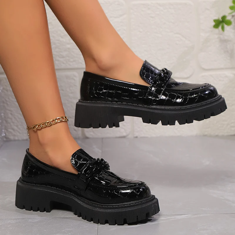 แพลตฟอร์ม Chunky Square Heel L - Vintage Fashion Ladies บทวิจารณ์และราคา