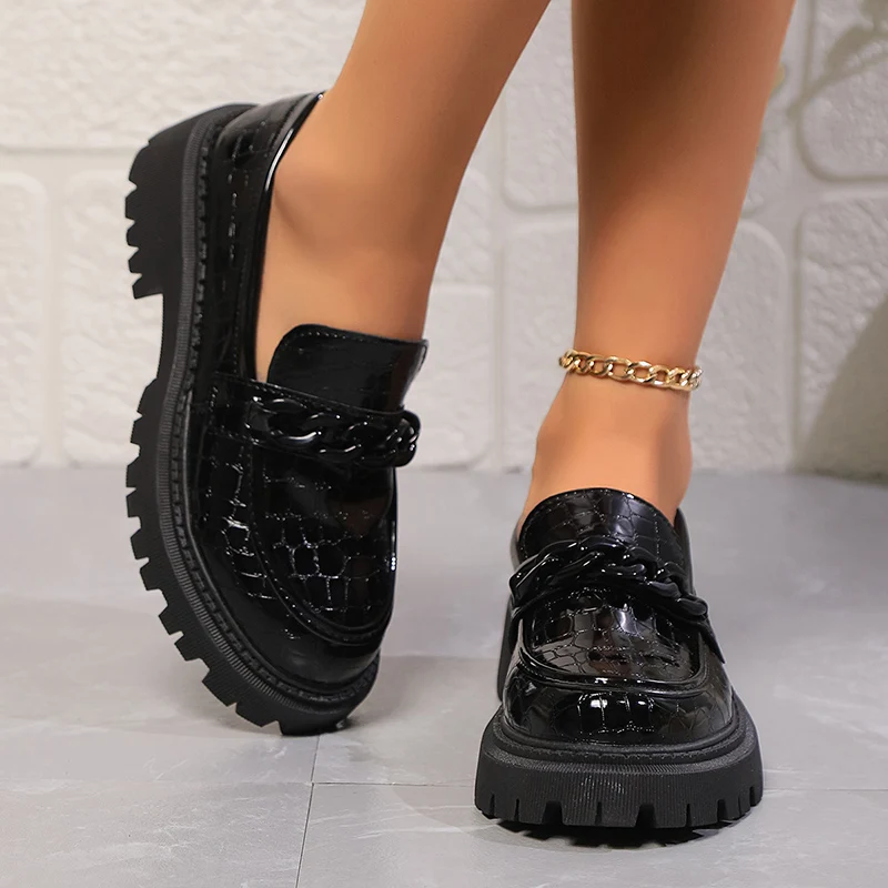 แพลตฟอร์ม Chunky Square Heel L - Vintage Fashion Ladies บทวิจารณ์และราคา