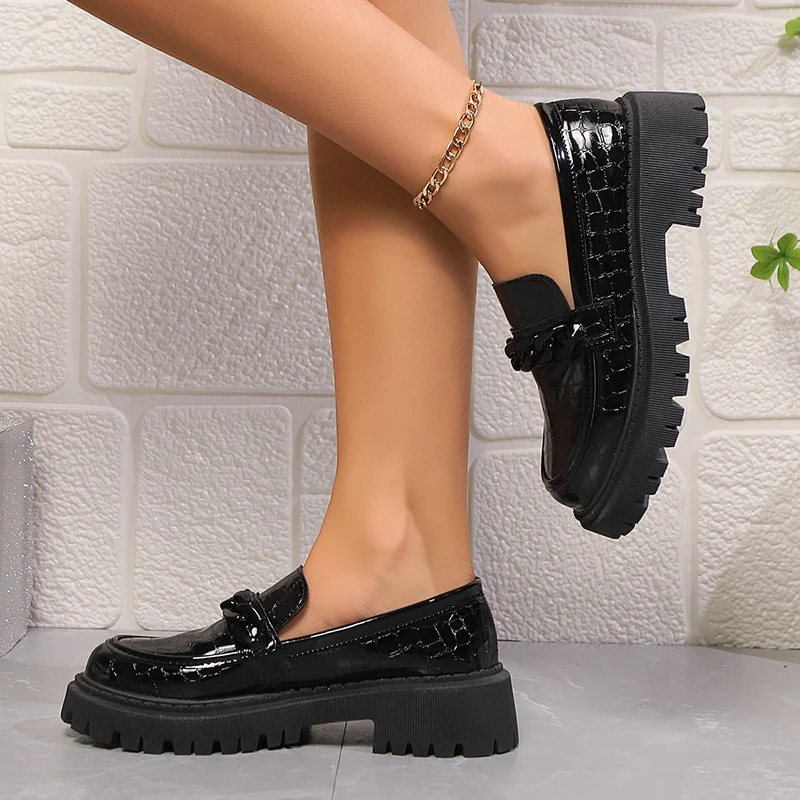 แพลตฟอร์ม Chunky Square Heel L - Vintage Fashion Ladies บทวิจารณ์และราคา