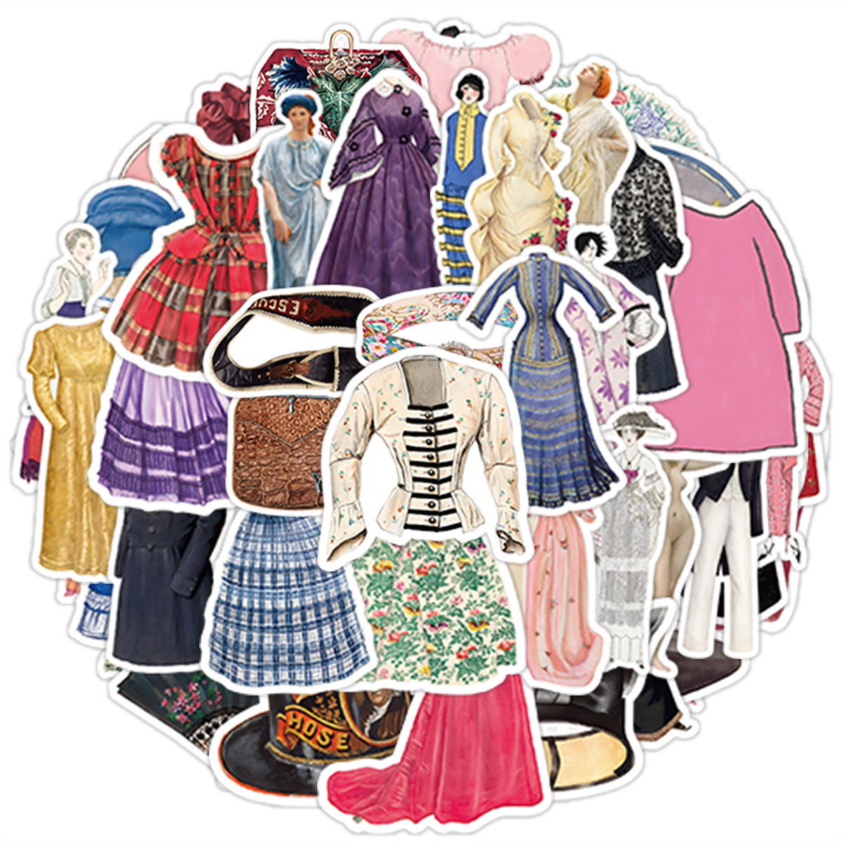 สติกเกอร์แฟชั่นคลาสสิกสไตล์ยุโ - Vintage Fashion Style บทวิจารณ์และราคา