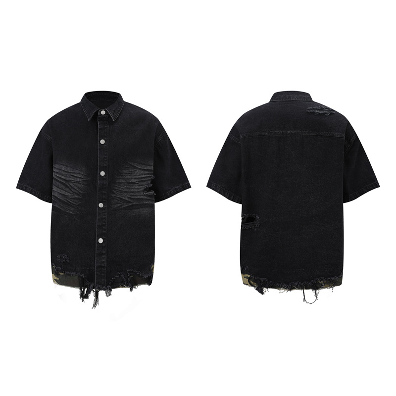 ชุดเซ็ตเสื้อเชิ้ตแขนสั้นยีนส์ข - Vintage Zipper บทวิจารณ์และราคา
