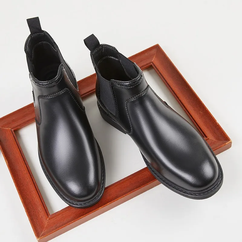 รองเท้าบูทหนังผู้ชายสไตล์วินเท - Vintage Fashion Style บทวิจารณ์และราคา