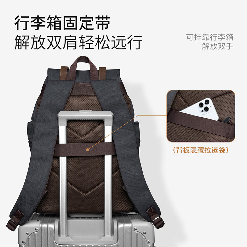 MOYYI 27L กระเป๋าเป้สะพายหลังข - Vintage Zipper บทวิจารณ์และราคา