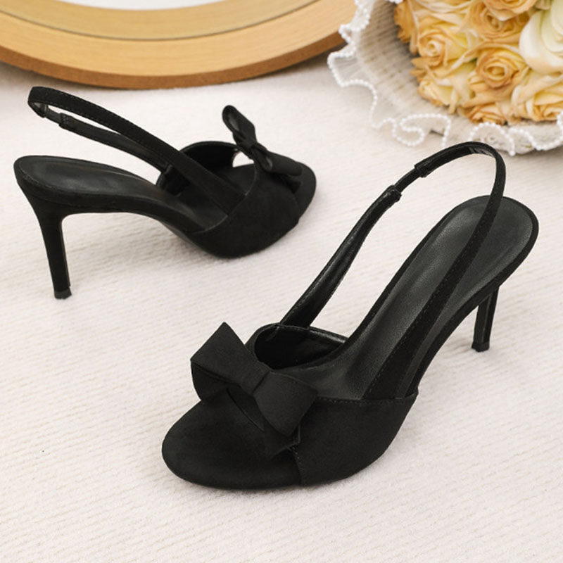 รองเท้าส้นสูงแบบเปิดส้นประดับโ - Vintage Fashion Ladies บทวิจารณ์และราคา