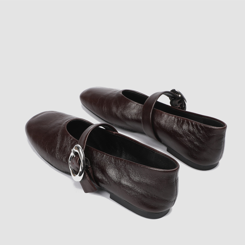 รองเท้าผู้หญิงแบบแมรี่เจน หนัง - Vintage Fashion Ladies บทวิจารณ์และราคา
